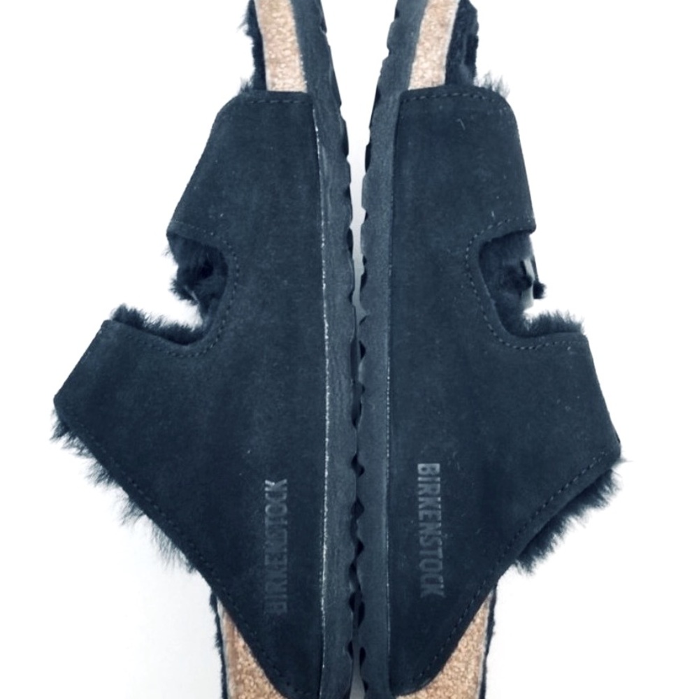 BRAND NEW IN BOX!
Birkenstock Arizona Shearling Sandals 
Black Suede Size 39|US9 - Picture 2 of 7